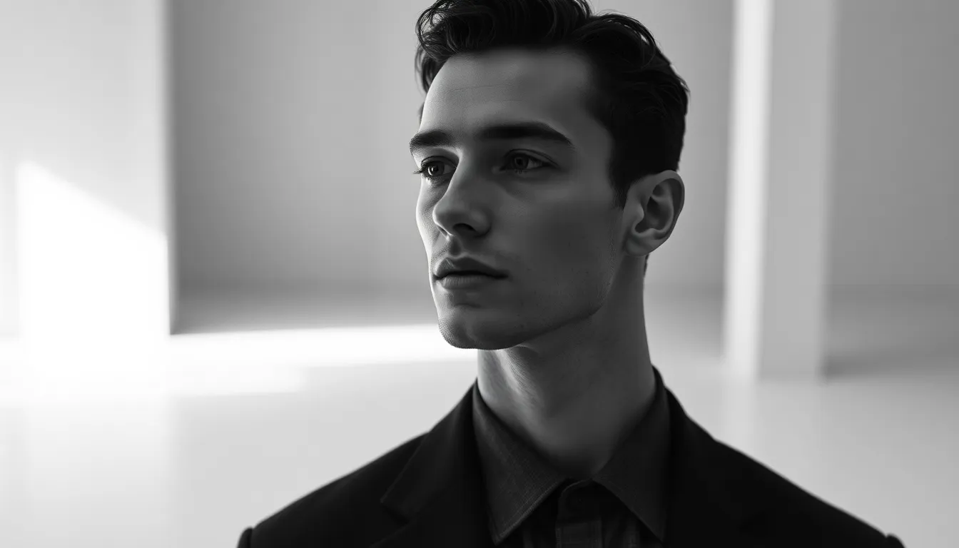 Editorial luxury menswear portrait for HAVEX